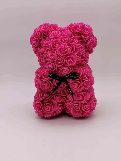 1Pc Artificial Rose Bear Flower a Gift for Women Christmas Valentine'S Day Birthday Anniversary